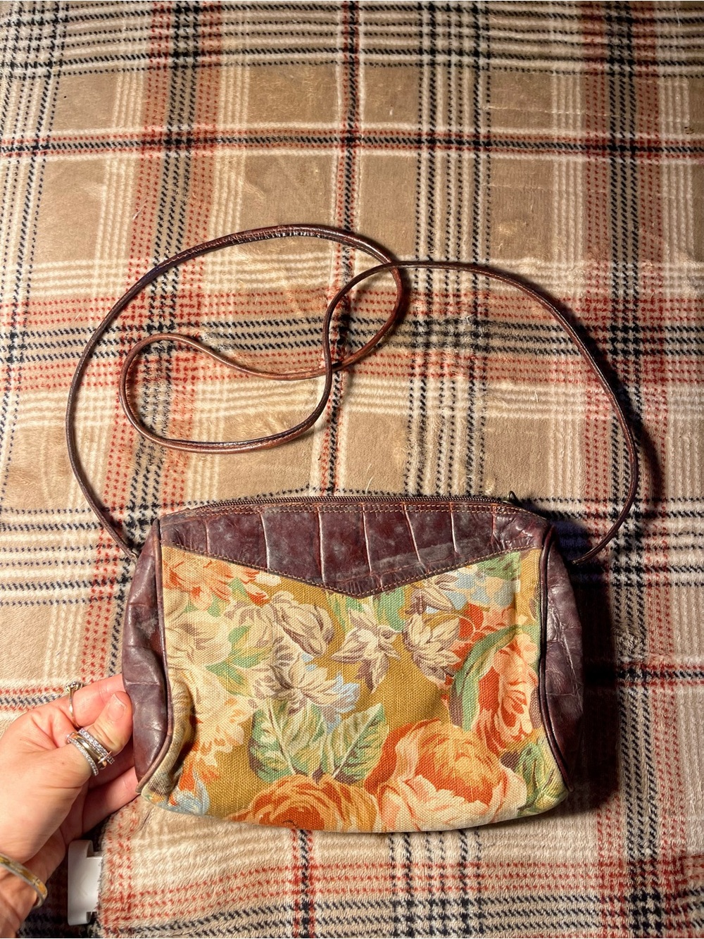 Florentina Leather Tapestry Crossbody!!